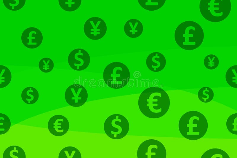 Nahtloser bunter Hintergrund mit Währungszeichen Vektor stock abbildung Nahtloser bunter Hintergrund mit Währungszeichen Vektor stock abbildung
