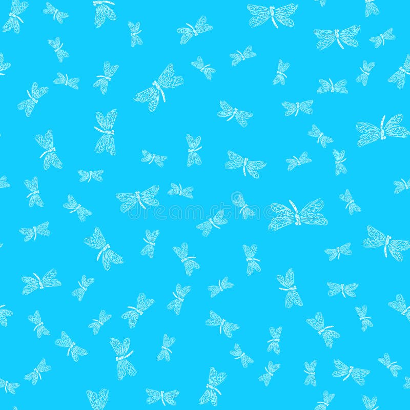 Nahtloser Entwurf der Libelle Hand Muster mit dem nahtlosen Entwurf der Libelle Handlokalisiert auf blauem Hintergrund stockbild Nahtloser Entwurf der Libelle Hand Muster mit dem nahtlosen Entwurf der Libelle Handlokalisiert auf blauem Hintergrund stockbild