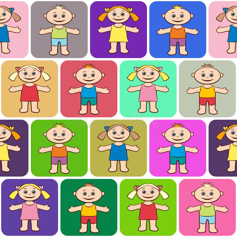 Nahtloser Hintergrund, Kinder stock abbildung Nahtloser Hintergrund, Kinder stock abbildung