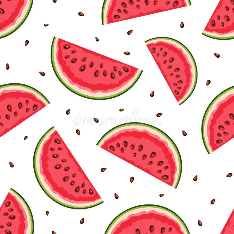 Nahtloser Hintergrund mit Wassermelonenscheiben Auch im corel abgehobenen Betrag lizenzfreie abbildung Nahtloser Hintergrund mit Wassermelonenscheiben Auch im corel abgehobenen Betrag lizenzfreie abbildung