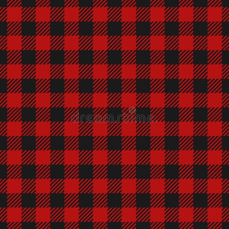 Lumberjack plaid seamless pattern flannel, Alternating dark red and black squares checkered background. Scottish cage. Vector illustration. Lumberjack plaid seamless pattern flannel, Alternating dark red and black squares checkered background. Scottish cage. Vector illustration