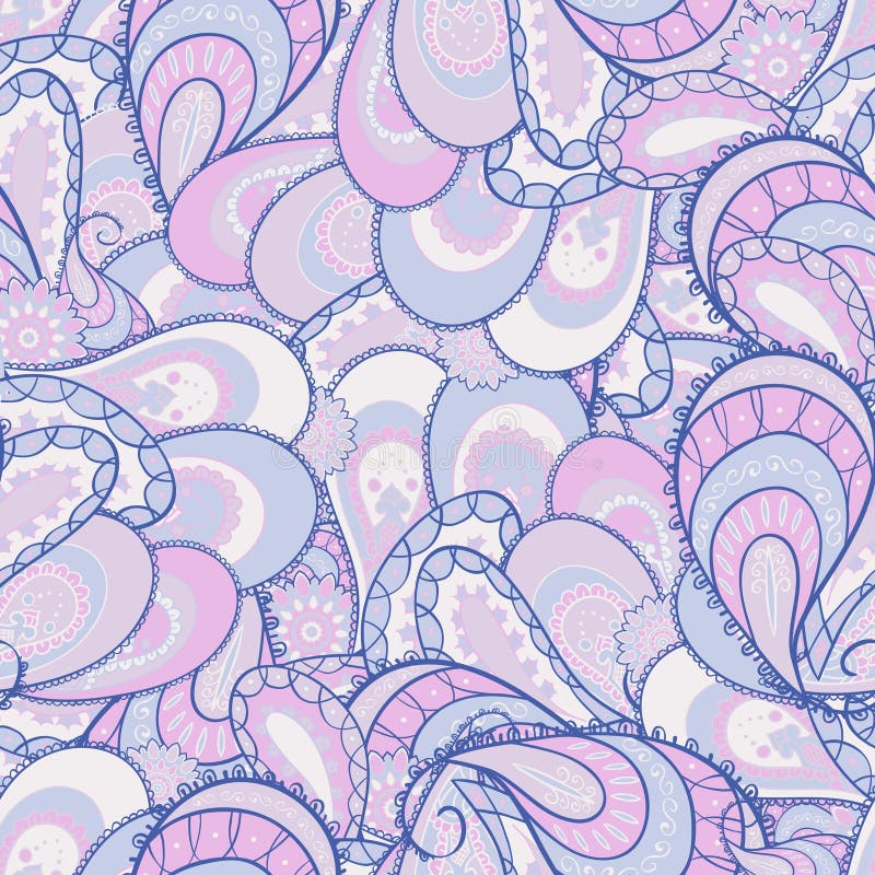 Nahtloser Paisley-Pastellhintergrund vektor abbildung Nahtloser Paisley-Pastellhintergrund vektor abbildung