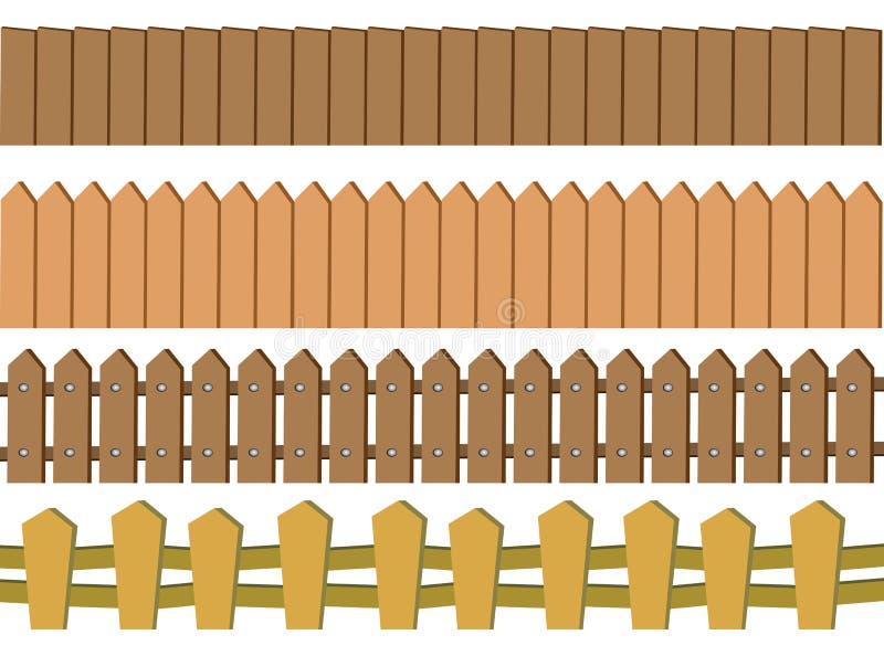 Nahtloser rustikaler Bretterzaun Vector Design Isolated auf weißem BAC vektor abbildung