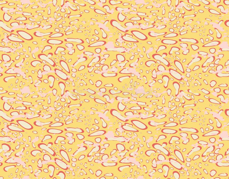 Nahtloser Vintage gelb-rosa Tropfen Textur Muster Vektor für Dekoration. Design für Textildruck und Tapeten. lizenzfreie abbildung