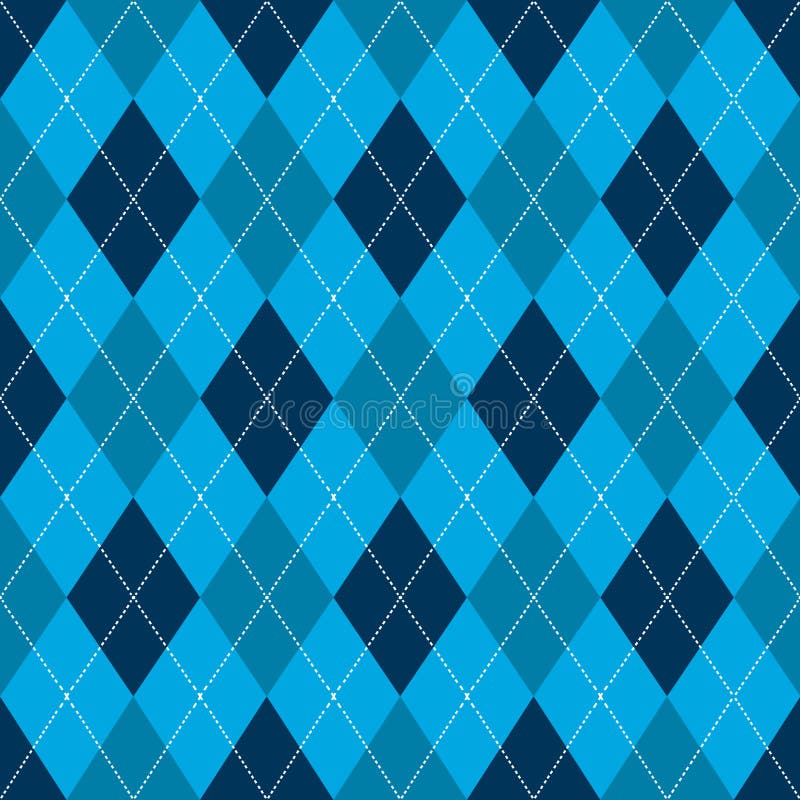 Nahtloses argyle Muster Retro- blaue Farbe Vektor vektor abbildung Nahtloses argyle Muster Retro- blaue Farbe Vektor vektor abbildung