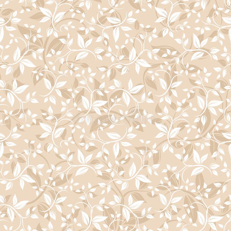 Nahtloses beige Blumenmuster Auch im corel abgehobenen Betrag vektor abbildung