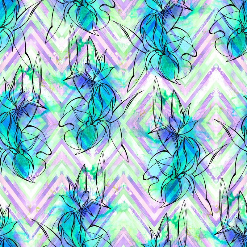 Nahtloses Blumenmuster lizenzfreie abbildung Nahtloses Blumenmuster lizenzfreie abbildung