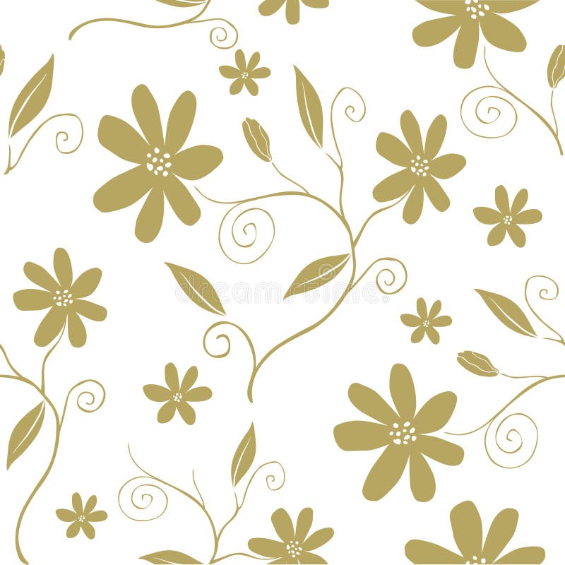 Nahtloses Blumenmuster Einfach Zu Redigieren Oder Recolor Vektor