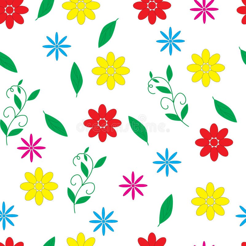 Nahtloses Blumenmuster mit kleinen mehrfarbigen Blumen vektor abbildung Nahtloses Blumenmuster mit kleinen mehrfarbigen Blumen vektor abbildung