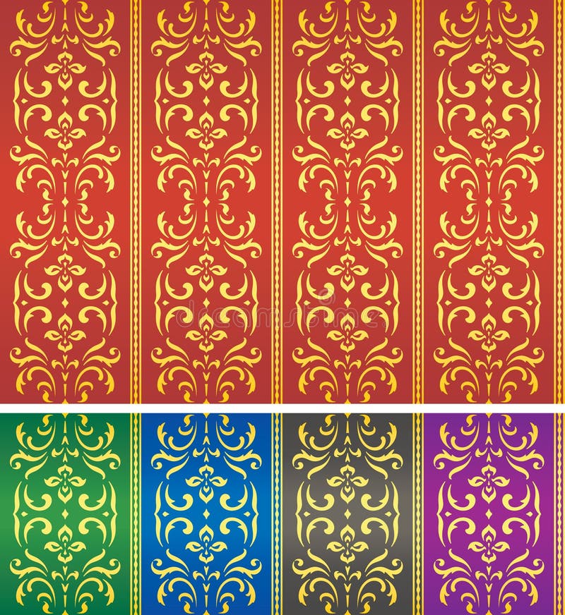 Nahtloses Damasttextil- oder -tapetenmuster stock abbildung Nahtloses Damasttextil- oder -tapetenmuster stock abbildung
