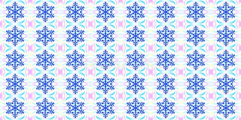 Nahtloses geometrisches Wintermuster mit blauen Schneeflocken und Abstr. vektor abbildung Nahtloses geometrisches Wintermuster mit blauen Schneeflocken und Abstr. vektor abbildung