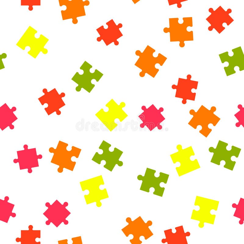 Nahtloses Hintergrundmuster des bunten Puzzlespiels Vektorabbildung getrennt auf weißem Hintergrund vektor abbildung Nahtloses Hintergrundmuster des bunten Puzzlespiels Vektorabbildung getrennt auf weißem Hintergrund vektor abbildung