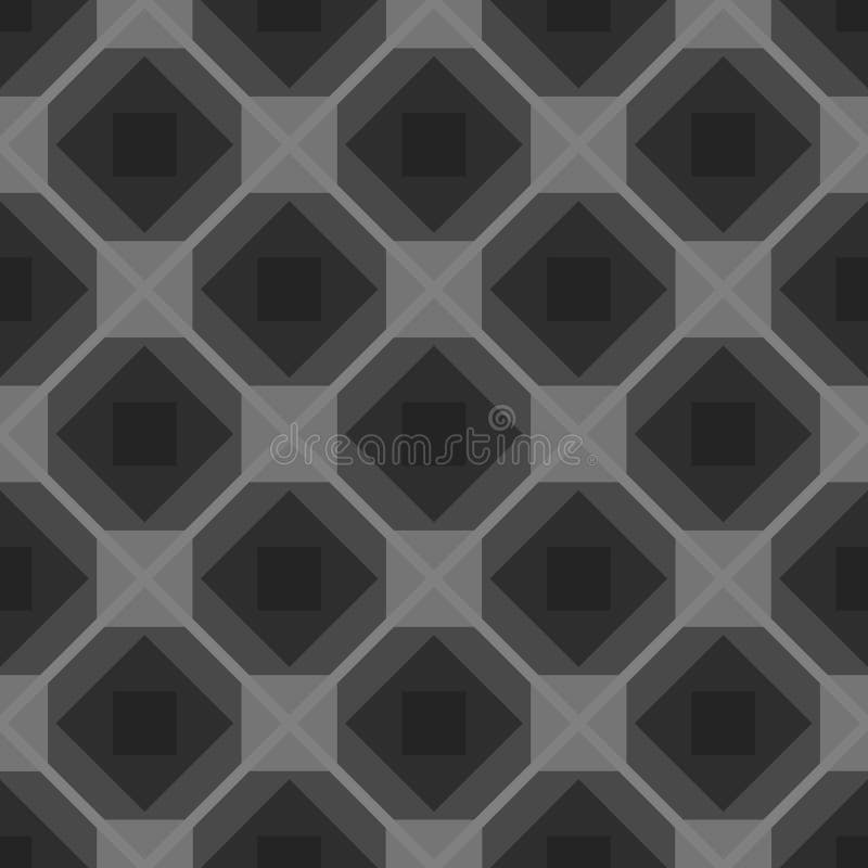 Nahtloses kariertes Schwarzweiss-Tischdeckenvektorhintergrund-Rautenmonochrom vektor abbildung
