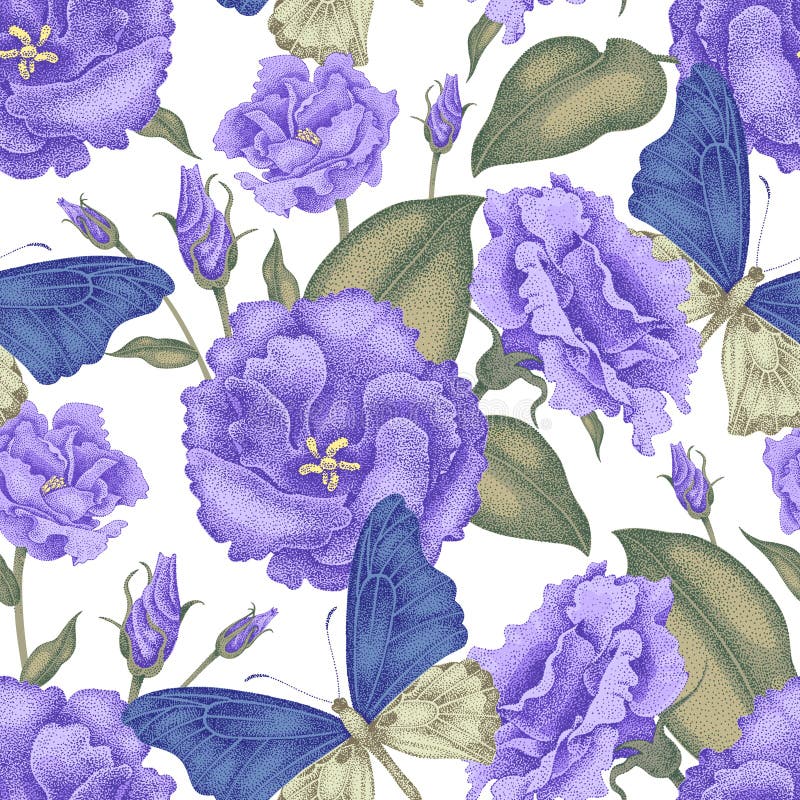 Nahtloses mit Blumenmuster lizenzfreie abbildung Nahtloses mit Blumenmuster lizenzfreie abbildung