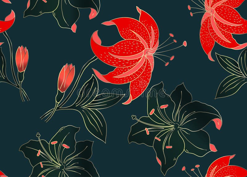 Nahtloses mit Blumenmuster kann für Tapete, Textildrucken, Karte benutzt werden Handgezogene Vektorillustration von Blumen vektor abbildung Nahtloses mit Blumenmuster kann für Tapete, Textildrucken, Karte benutzt werden Handgezogene Vektorillustration von Blumen vektor abbildung