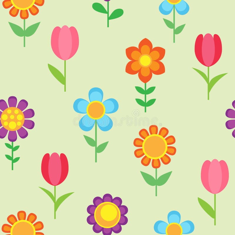 Nahtloses Muster der Blumen stock abbildung Nahtloses Muster der Blumen stock abbildung