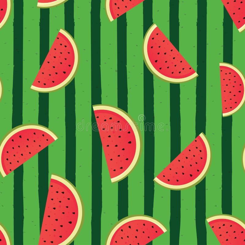 Nahtloses Muster der Wassermelone lizenzfreie abbildung Nahtloses Muster der Wassermelone lizenzfreie abbildung