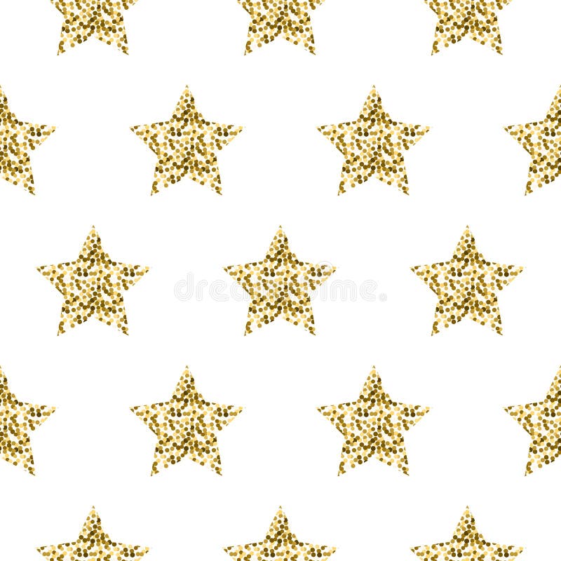 Nahtloses Muster des Goldfolien-Schimmerfunkeln-Sternes lizenzfreie abbildung Nahtloses Muster des Goldfolien-Schimmerfunkeln-Sternes lizenzfreie abbildung