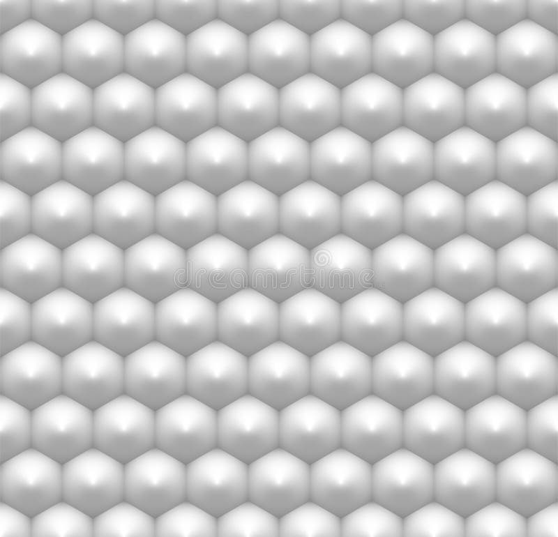 Nahtloses Muster des unbedeutenden weißen Hexagons, abstrakte Bienenwabe 3D stock abbildung