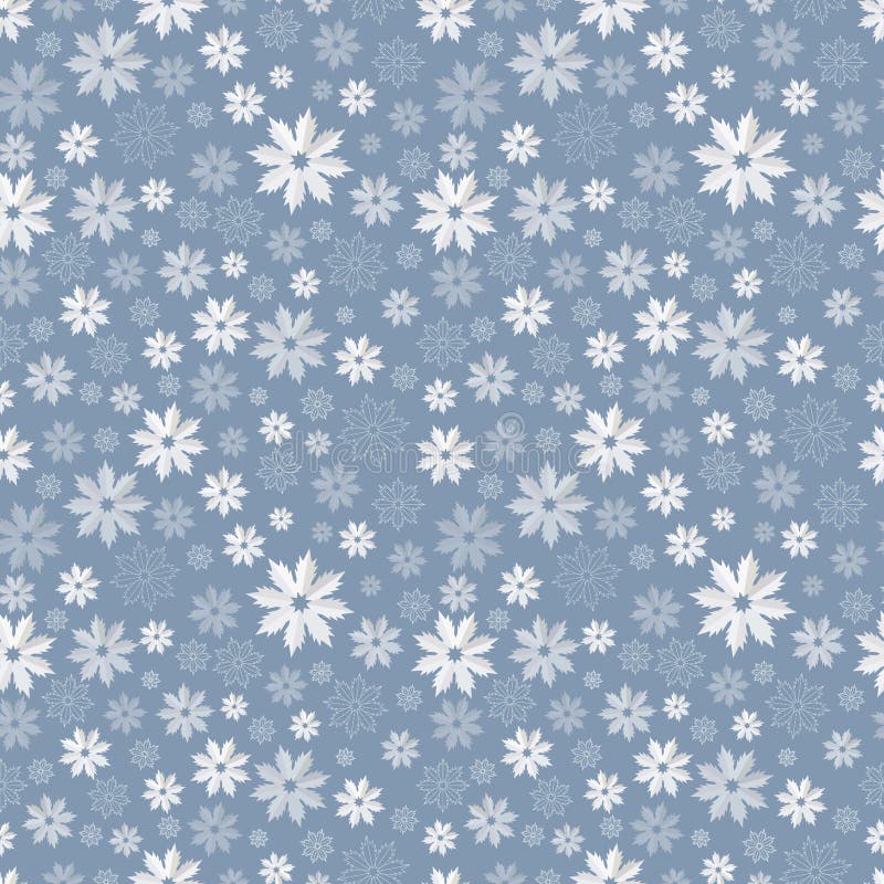 Nahtloses Muster mit lichtdurchlässigen Schneeflocken auf einem blau-grauen Hintergrund Auch im corel abgehobenen Betrag lizenzfreie abbildung Nahtloses Muster mit lichtdurchlässigen Schneeflocken auf einem blau-grauen Hintergrund Auch im corel abgehobenen Betrag lizenzfreie abbildung