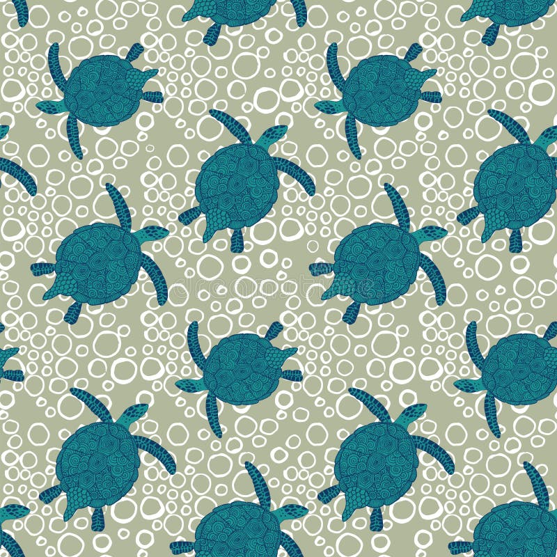 Seamless pattern with hand-drawn turtles. Animal background.All elements are not cropped and hidden under mask. Seamless pattern with hand-drawn turtles. Animal background.All elements are not cropped and hidden under mask.