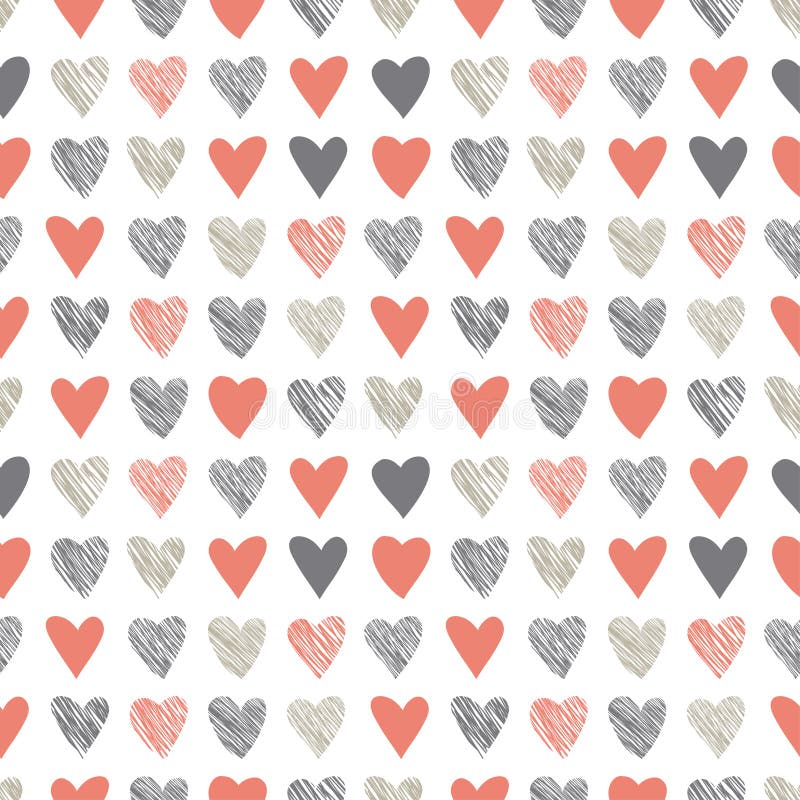 Vintage Hearts seamless pattern. Cute vector seamless pattern (tiling). Vintage Hearts seamless pattern. Cute vector seamless pattern (tiling).
