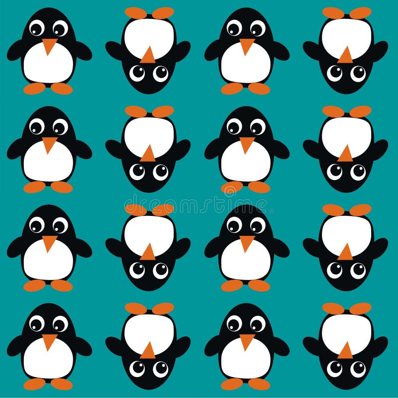 Nahtloses Pinguinmuster lizenzfreie abbildung