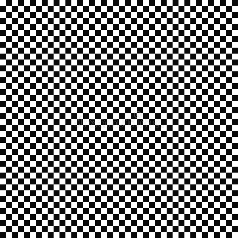 Nahtloses Zielflaggemuster des Vektors Geometrische Beschaffenheit Schwarzweiss-Hintergrund Einfarbiges Design stock abbildung