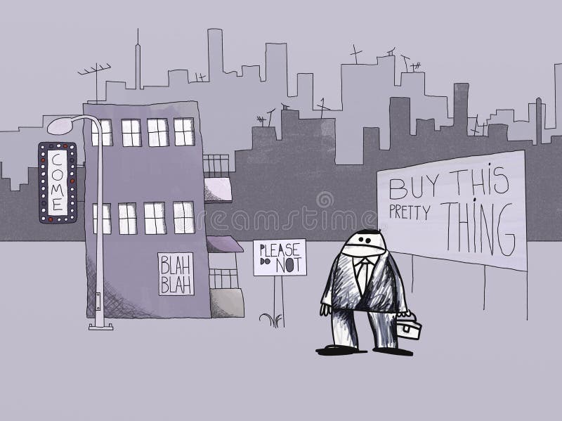 Naif dessinant le mode de vie moderne, concept d'effort de publicité illustration de vecteur Naif dessinant le mode de vie moderne, concept d'effort de publicité illustration de vecteur