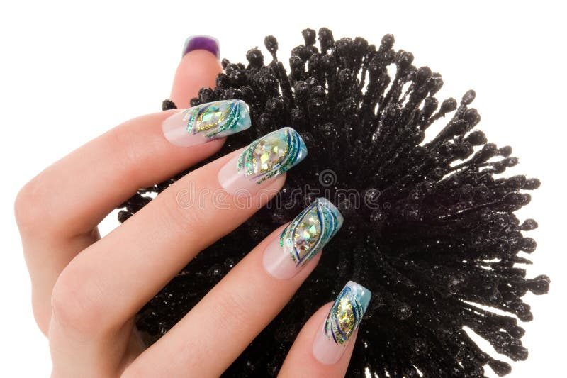 Nail art stock photo. Image of naildesign, bodypart, feather 14610122