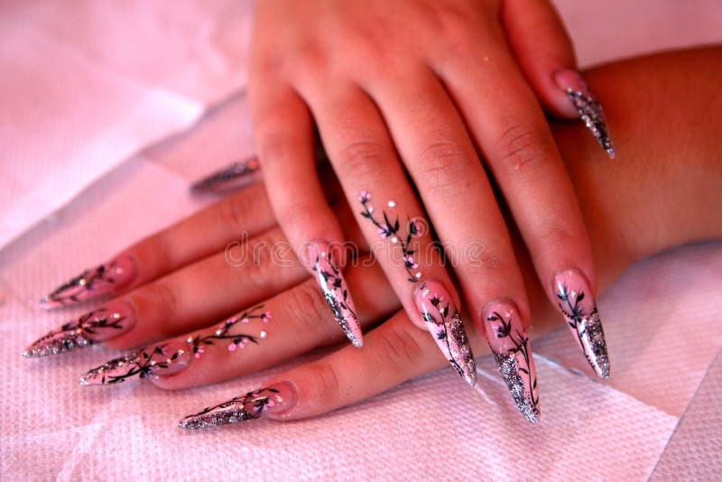 Crackle Nail Art stock photo. Image of beauty, design 79761332