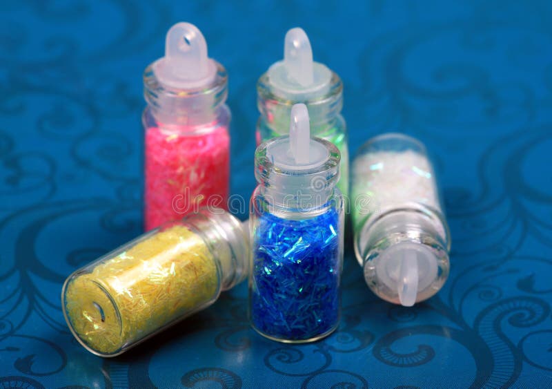 Nail art glitter bottles stock photo. Image of concept 17185628
