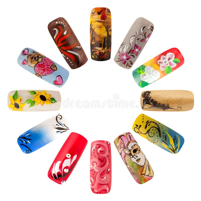 Nail art handmade stock image. Image of colorful, artist 52508147