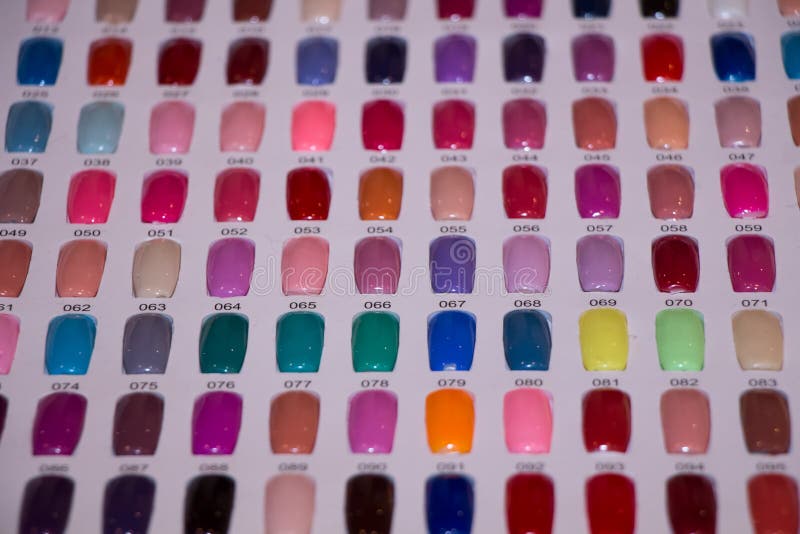 Palette For Choosing Nail Design Stock Image - Image of healthy, gloves ...