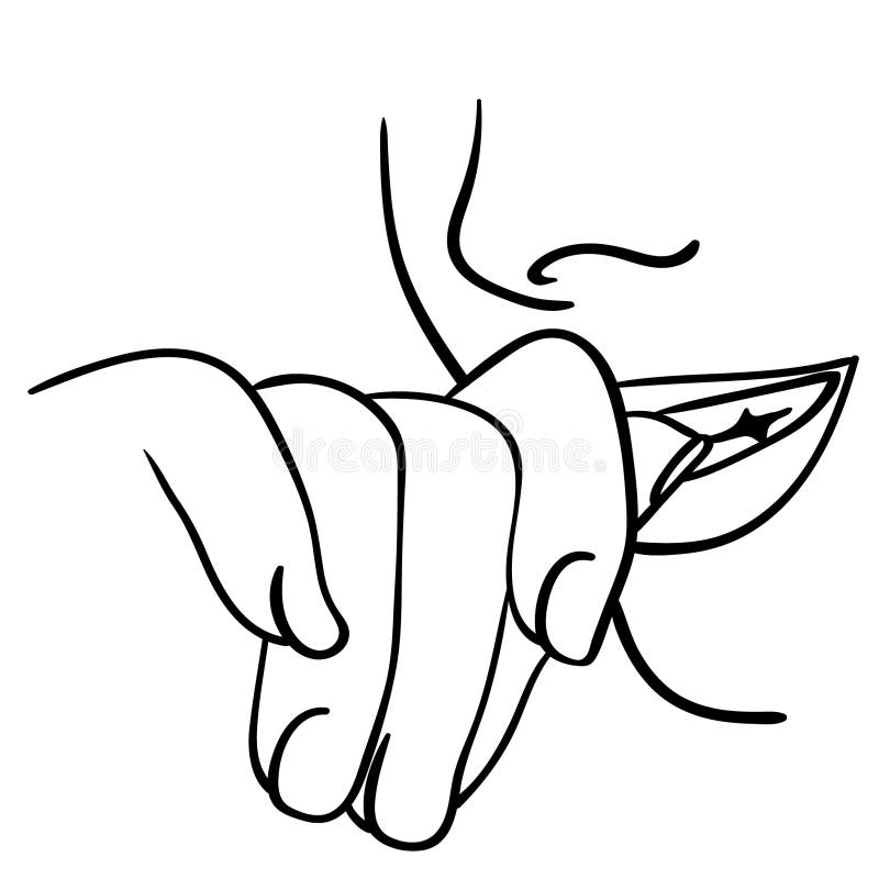 Nail biting vector illustration by crafteroks. 