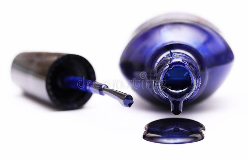 Nail blue polish stock image. Image of liquid, makeup 32178003