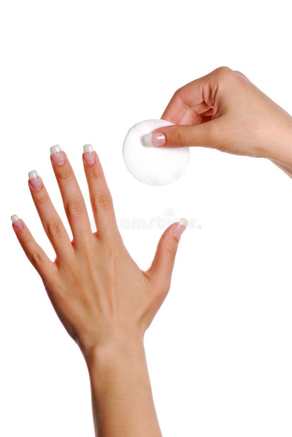 Nail care. Cotton Swab stock photo. Image of manicure 2448312
