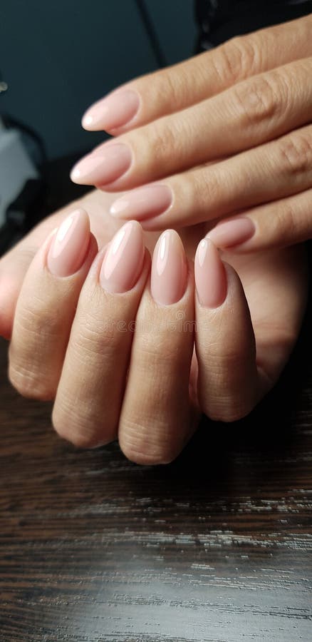 Natural Nails with Gel Polish Cover Catnails Stock Photo - Image ...