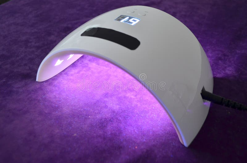 Nail Gel Salon. UV Lamp with Timer Stock Image Image of light, lamp