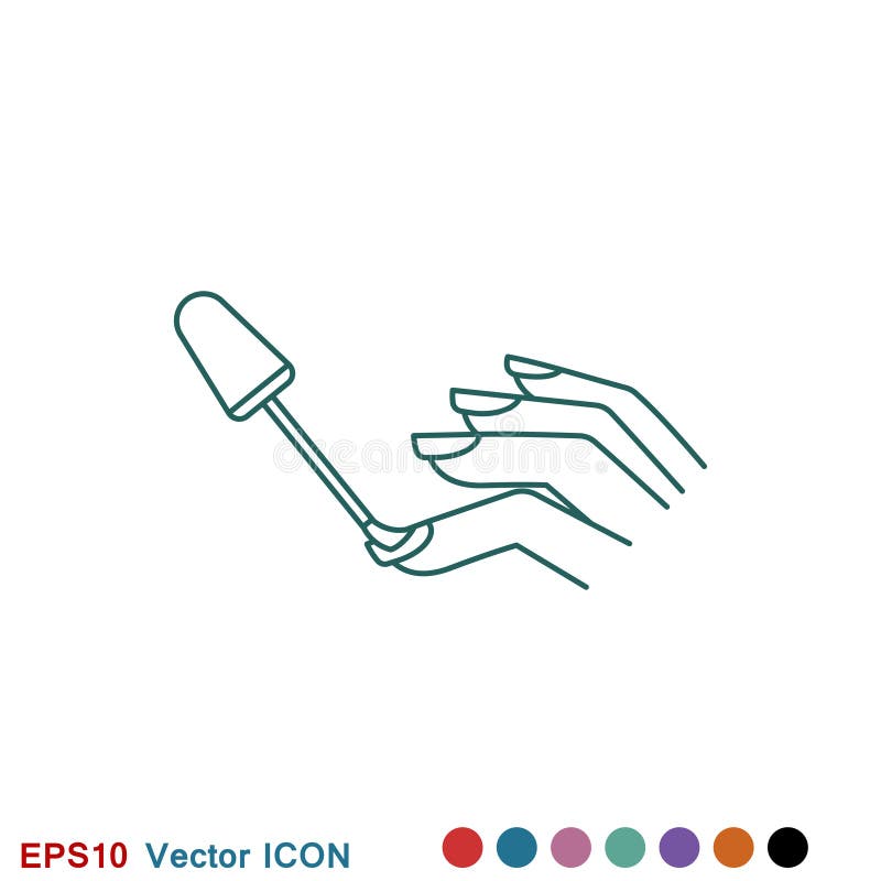 Nail Icon Logo, Illustration, Vector Sign Symbol for Design Stock