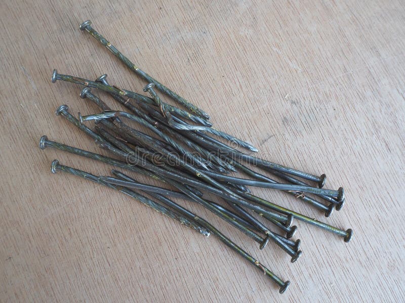 Nail on the plywood stock photo. Image of plywood, bokeh 99964018