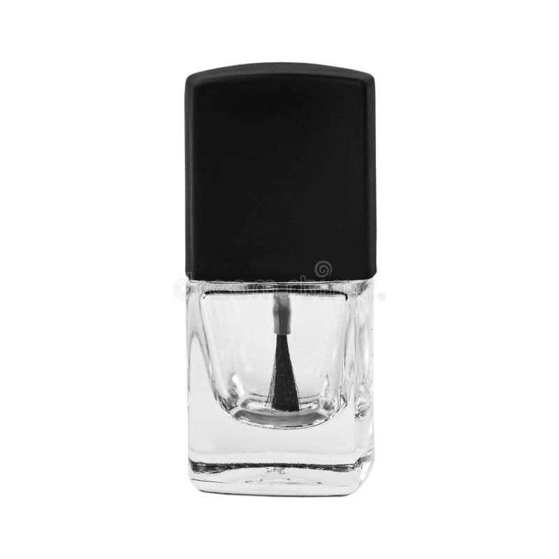 Nail Polish Bottle with Brush, Cosmetics on White Isolated Background