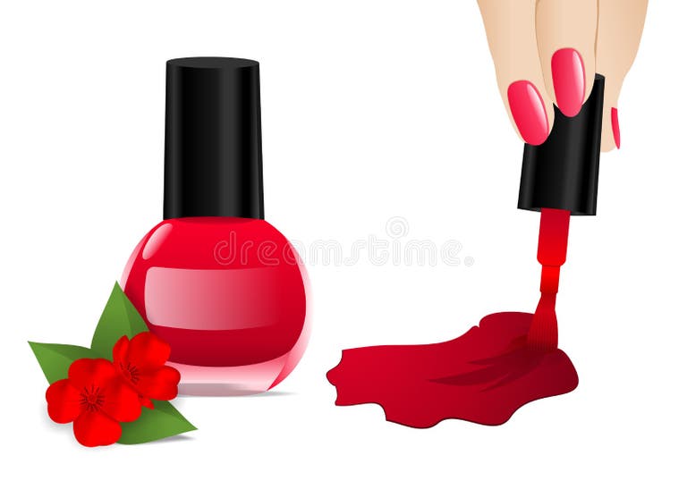 Nail Polish Bottle Drawing Stock Illustrations – 1,818 Nail Polish