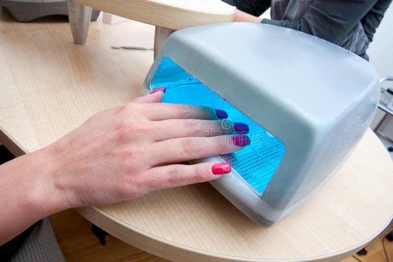 Nail polish dryer stock image. Image of acrylic, female 18775983