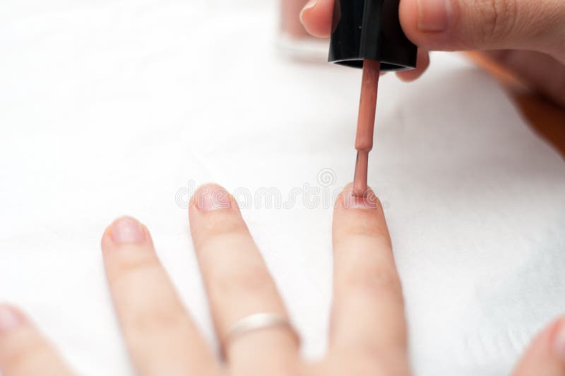 Apply Blue Nail Polish On Middle Finger Stock Photo - Download Image Now -  Adult, Applying, Beauty - iStock