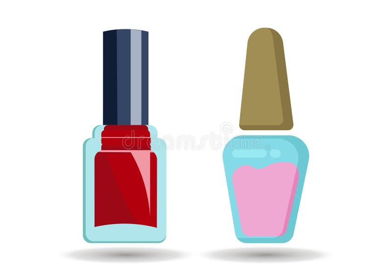 Nail Polish Clipart. Nail Polish Colorful Flat Icon Stock Vector ...