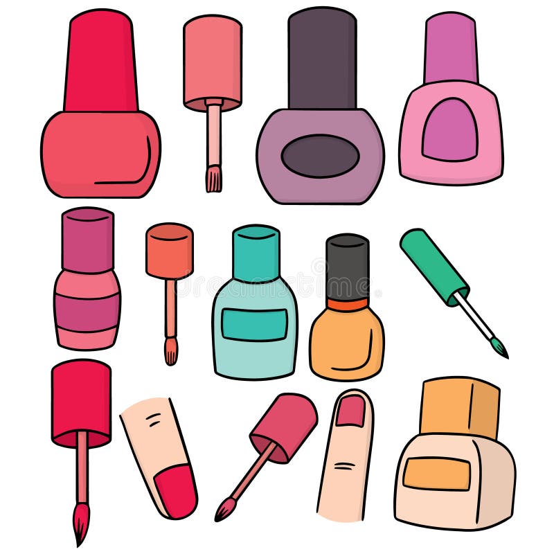 Vector set of nail clipper stock vector. Illustration of drawn - 133588140