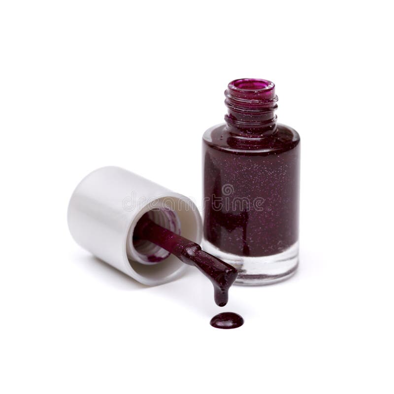 Nail Polish on the White Background Stock Image - Image of bottles ...