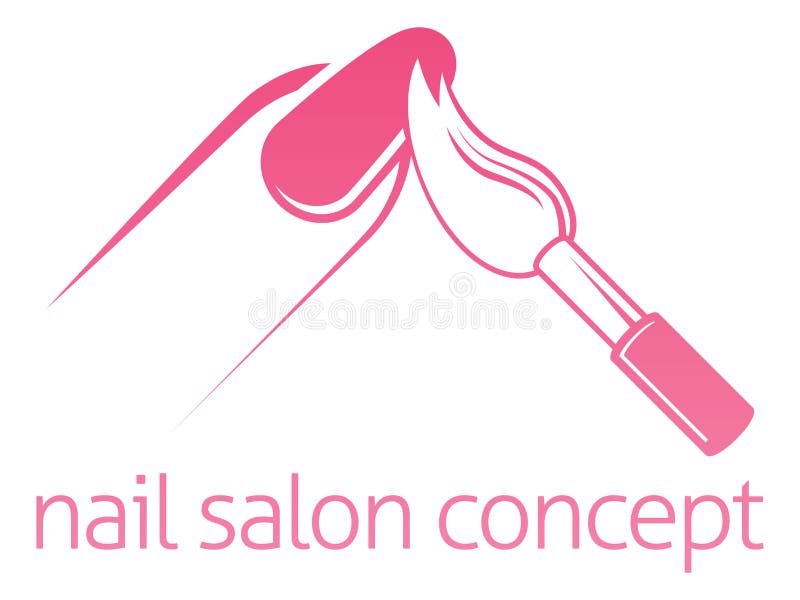 Nail salon technician, nail bar or manicurist concept of a nail being paint...