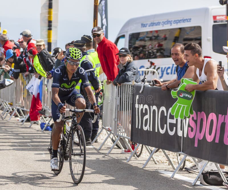 Nairo Quintana на горе Венту - Тур-де-Франс 2013 стоковая фотография rf Nairo Quintana на горе Венту - Тур-де-Франс 2013 стоковая фотография rf